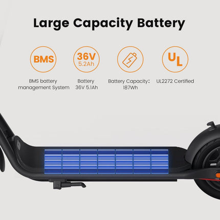 Navee V25 Pro Electric Scooter 500W Motor 31-Mile Range Foldable Design - Certified Refurbished