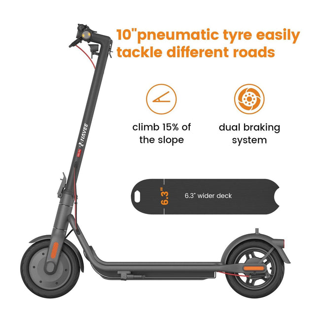 Navee V25 Pro Electric Scooter 500W Motor 31-Mile Range Foldable Design - Certified Refurbished