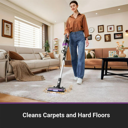 Eureka NEC490 Stylus Elite Cordless Stick Vacuum Cleaner Purple Color Certified Refurbished