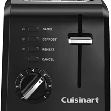 Cuisinart 2-Slice Toaster Compact CPT-122 Black - Certified Refurbished