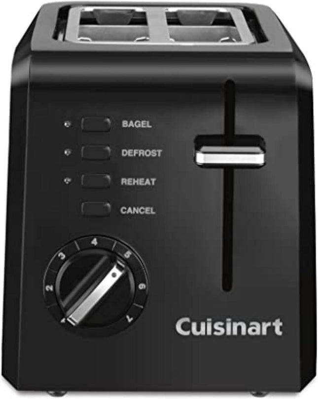 Cuisinart 2-Slice Toaster Compact CPT-122 Black - Certified Refurbished