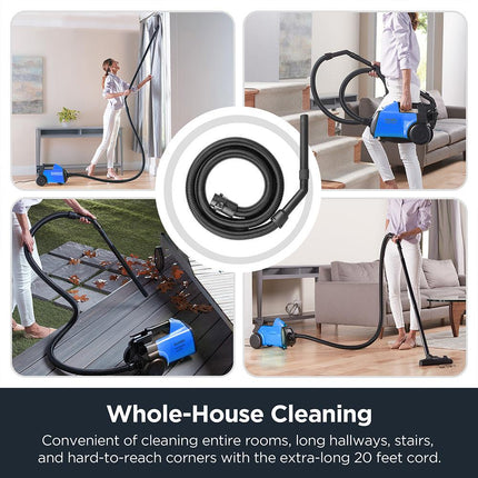 Eureka 3670H Bagged Canister Vacuum Cleaner Blue Color Certified Refurbished