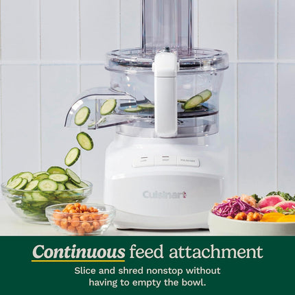 Cuisinart 9-Cup Continuous Feed Food Processor White - Certified Refurbished