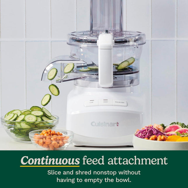 Cuisinart 9-Cup Continuous Feed Food Processor White - Certified Refurbished