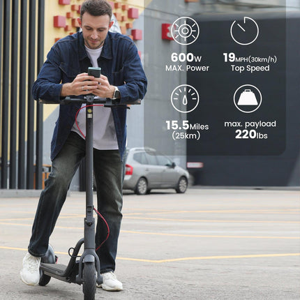 Navee V25 Pro Electric Scooter 500W Motor 31-Mile Range Foldable Design - Certified Refurbished