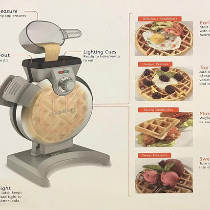 Cuisinart WAF-V200 Vertical Waffle Maker Ruby Color Certified Refurbished