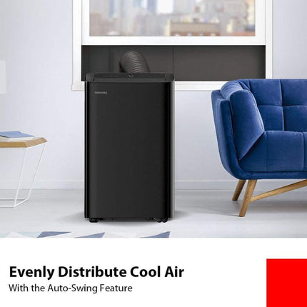 Toshiba 10,000 BTU Smart WiFi Portable Air Conditioner Black PX1011CWRUFR Certified Refurbished