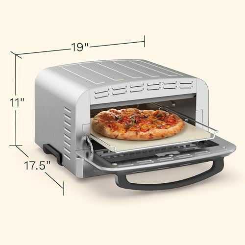 Cuisinart Indoor Pizza Oven CPZ-120 Versatile Temp Range up to 700F Bake 12 Pizzas in Minutes Chrome - Certified Refurbished