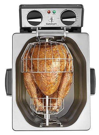 Cuisinart CDF-500 Rotisserie Deep Fryer, Extra Large Capacity, Stainless Steel Certified Refurbished