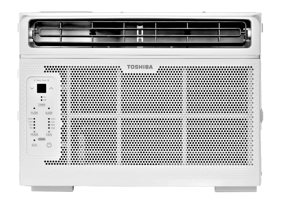 6,000 BTU 115 Volt Window Air Conditioner Cools 250 sq. ft. with Remote in White by Toshiba (Renewed)