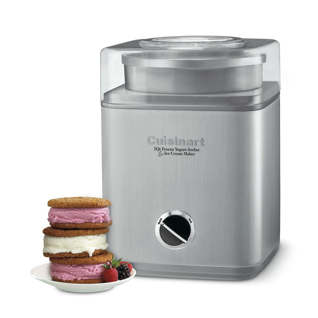 Cuisinart ICE-30R 2 Quart Ice Cream/Frozen Yogurt Maker Machine, Stainless Steel Certified Refurbished