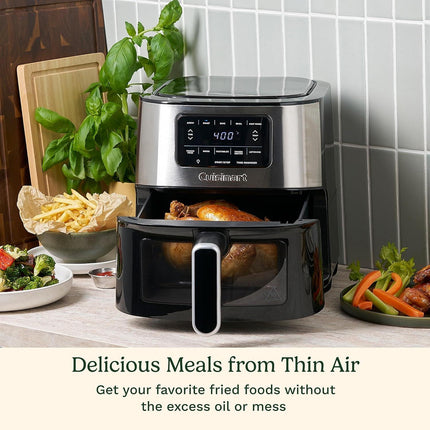 Cuisinart 6 Quart Digital Air Fryer AIR-200 Stainless Steel/Black - Certified Refurbished