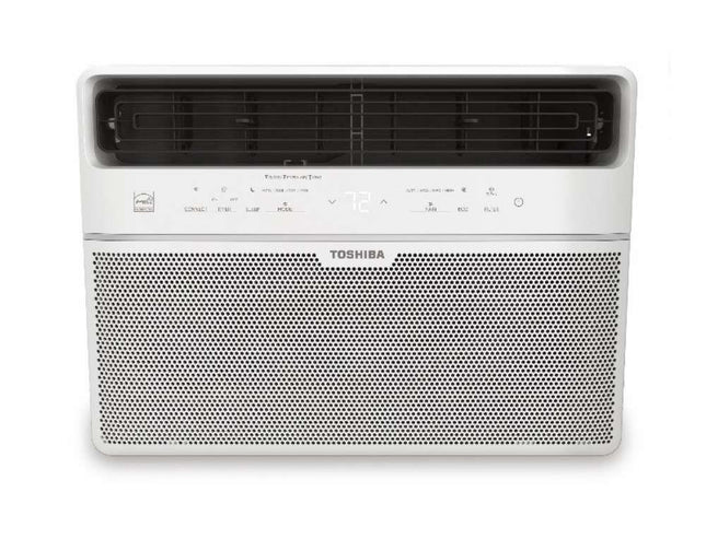 Toshiba 12,000 BTU 115-Volt Smart Wi-Fi Touch Control Window Air Conditioner with Remote for Up to 550 Sq. Ft. White WK1213CWRUFR Certified Refurbished