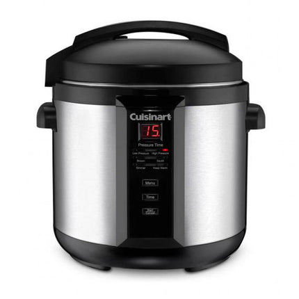 Cuisinart 6-Quart Pressure Cooker Silver Black Color Certified Refurbished