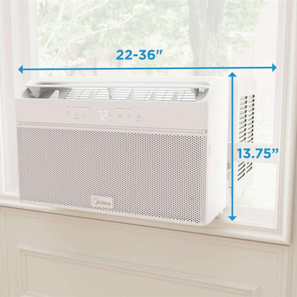Midea 8,000 BTU U-Shaped Smart Window Air Conditioner 350 Sq. Ft. White MAW08U1QWT - Certified Refurbished