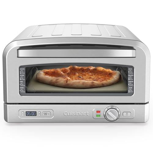 Cuisinart Indoor Pizza Oven CPZ-120 Versatile Temp Range up to 700F Bake 12 Pizzas in Minutes Chrome - Certified Refurbished