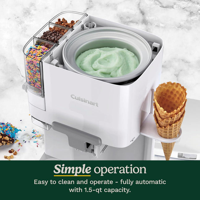 Cuisinart Mix It In Soft Serve Ice Cream Maker White - Certified Refurbished