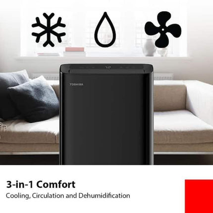 Toshiba 10,000 BTU Smart WiFi Portable Air Conditioner Black PX1011CWRUFR Certified Refurbished