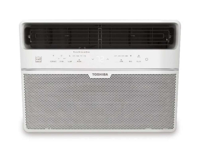 Toshiba 10,000 BTU 115-Volt Smart Wi-Fi Touch Control Window Air Conditioner with Remote for up to 450 Sq. Ft. White WK1013CWRUFR Certified Refurbished