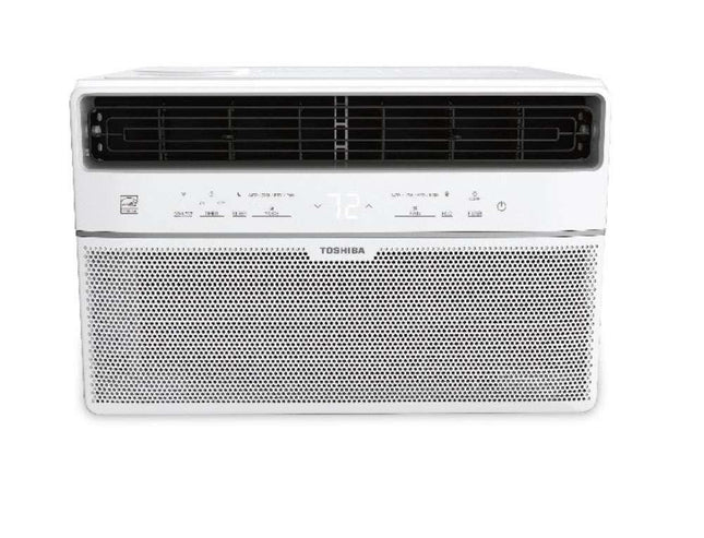 Toshiba 8,000 BTU 115-Volt Smart Wi-Fi Touch Control Window Air Conditioner with Remote for up to 350 Sq. Ft. White WK0813CWRUFR Certified Refurbished