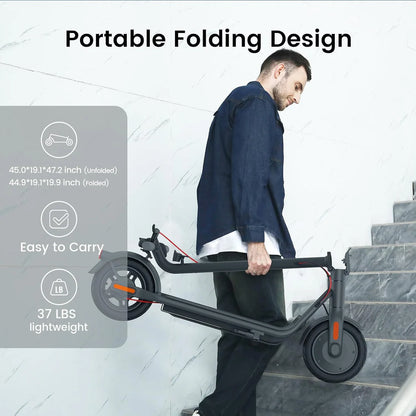 NAVEE V25 Pro Electric Scooter w/15.5 mi Max Operating Range & 18.6 mph Max Speed - Certified Refurbished