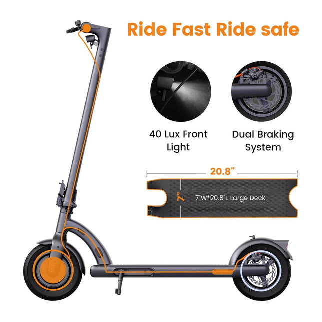 Navee N40 Electric Scooter 350W Motor 25-Mile Range Foldable Design - Certified Refurbished