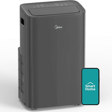 Midea 10,000 BTU DOE Smart Portable Air Conditioner with Heat, for spaces up to 450 sq. ft. Certified Refurbished