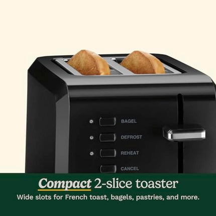 Cuisinart 2-Slice Toaster Compact CPT-122 Black - Certified Refurbished