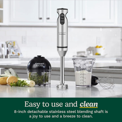 Cuisinart 2 Speed Smart Stick Hand Blender Set with Powerful 300 Watt Motor Certified Refurbished