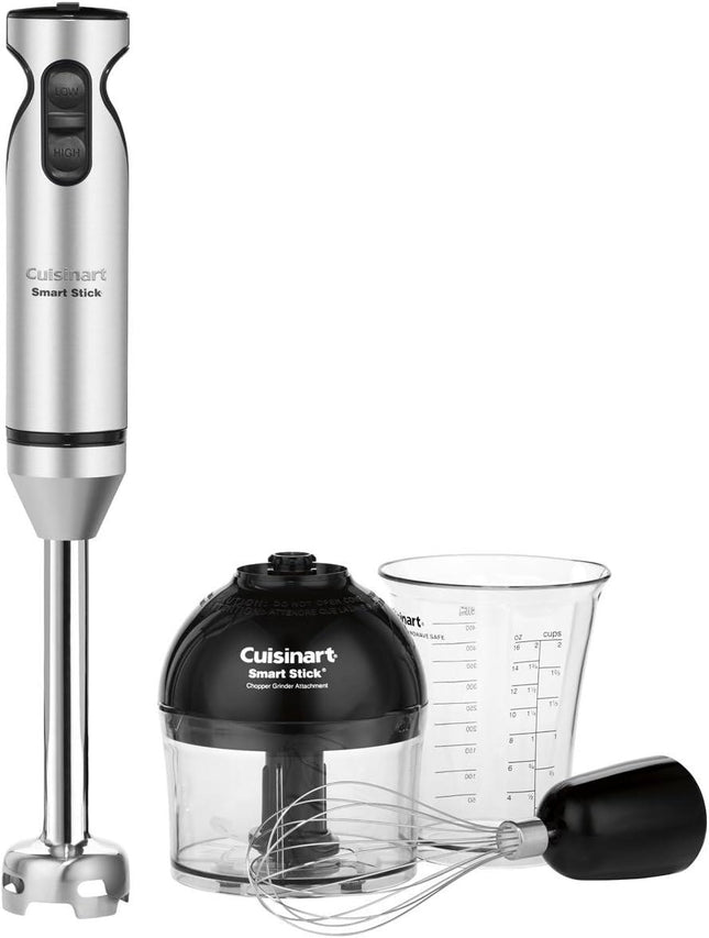 Cuisinart 2 Speed Smart Stick Hand Blender Set with Powerful 300 Watt Motor Certified Refurbished