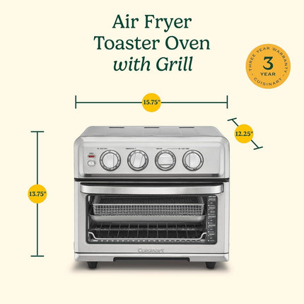 Cuisinart Air Fryer Toaster Oven with Grill TOA-70 Stainless Steel - Certified Refurbished