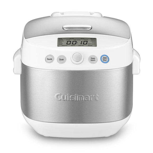 Cuisinart FRC-1000 10 Cup Rice Cooker, Stainless Steel/White Certified Refurbished