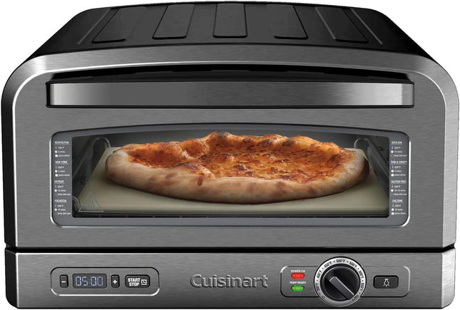 Cuisinart Indoor Pizza Oven CPZ-120 Versatile Temp Range up to 700F Bake 12 Pizzas in Minutes Black - Certified Refurbished