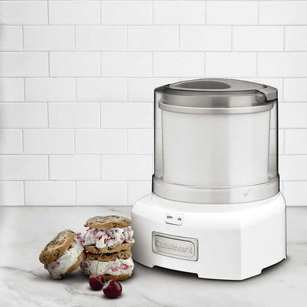 Cuisinart 1.5 Quart Frozen Yogurt, Ice Cream and Sorbet Maker White Certified Refurbished