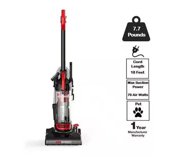 Eureka Air Speed Multi-Surface Upright Bagless Vacuum Cleaner NEU102 Red/Black - Certified Refurbished