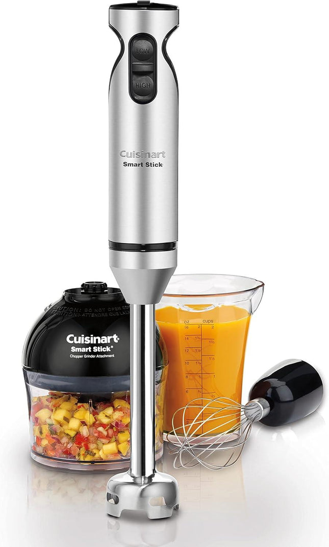 Cuisinart 2 Speed Smart Stick Hand Blender Set with Powerful 300 Watt Motor Certified Refurbished