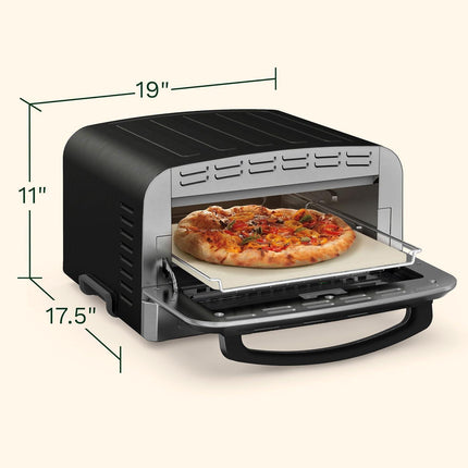 Cuisinart Indoor Pizza Oven CPZ-120 Versatile Temp Range up to 700F Bake 12 Pizzas in Minutes Black - Certified Refurbished