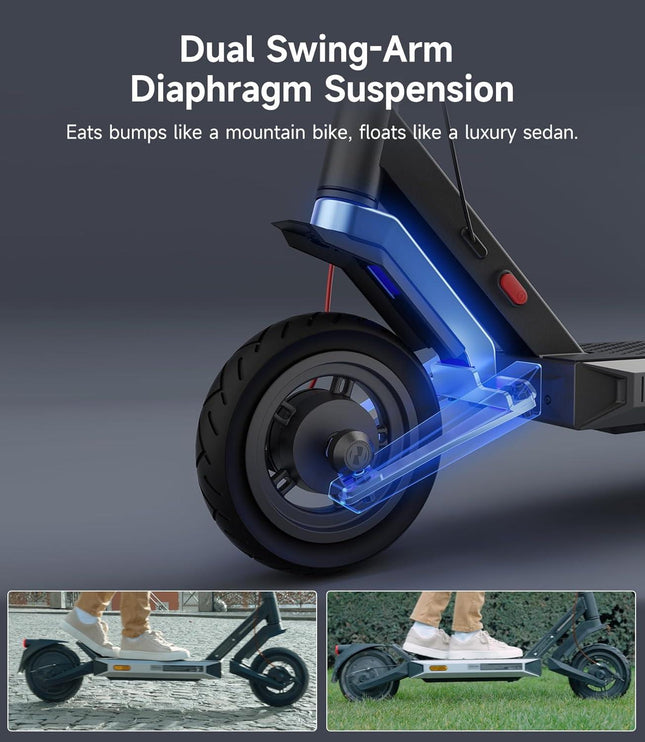 Navee S40 Electric Scooter 500W Motor 35-Mile Range Foldable Design - Certified Refurbished