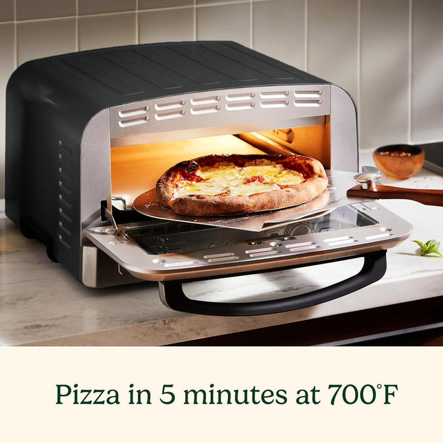 Cuisinart Indoor Pizza Oven CPZ-120 Versatile Temp Range up to 700F Bake 12 Pizzas in Minutes Black - Certified Refurbished