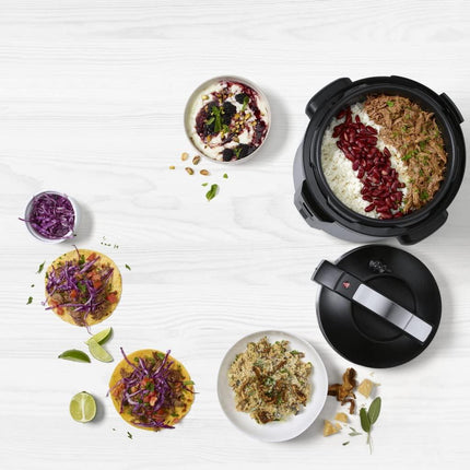 Cuisinart 6-Quart Pressure Cooker Silver Black Color Certified Refurbished