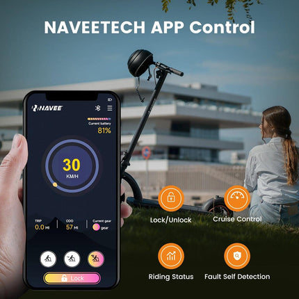 Navee N40 Electric Scooter 350W Motor 25-Mile Range Foldable Design - Certified Refurbished